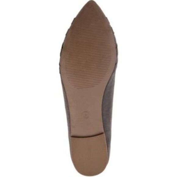 JOURNEE COLLECTION Womens Gray Criss-Cross Pattern Mindee Flats Shoes 10 M - Picture 4 of 4